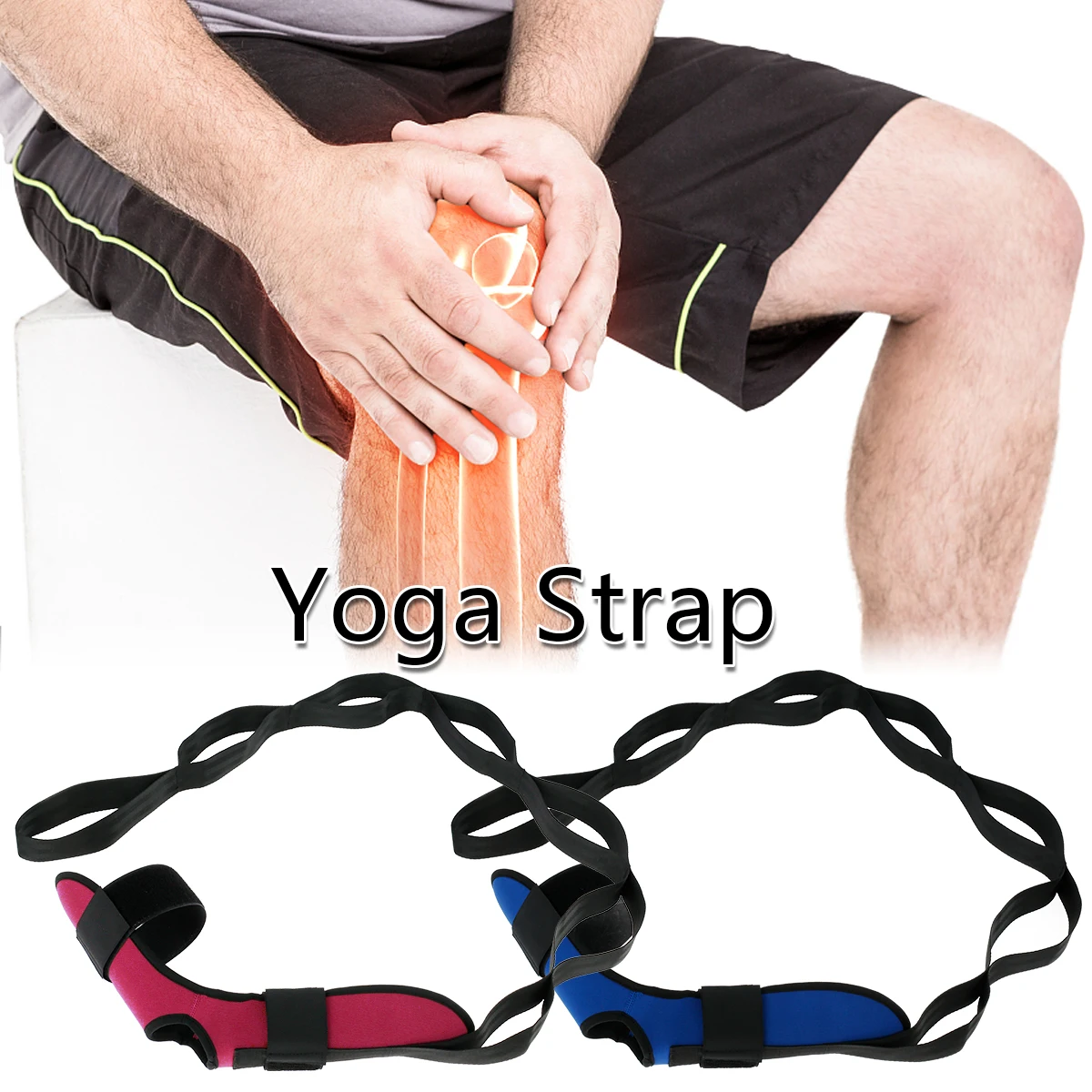 

Yoga Ligament Stretching 115cm Unisex Yoga Strap Foot Stretcher Stroke Hemiplegia Rehabilitation Strap Correction Braces Belt