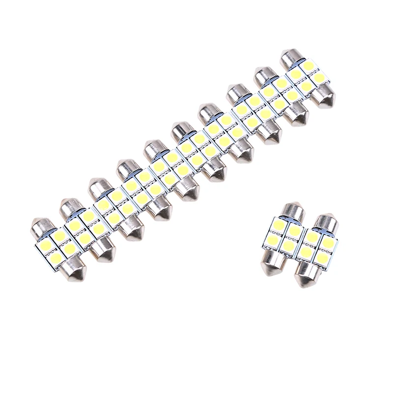POSSBAY 10X 5050 31 мм 4SMD Автомобиль RV внутренний купол с фестонами белый светодиодный