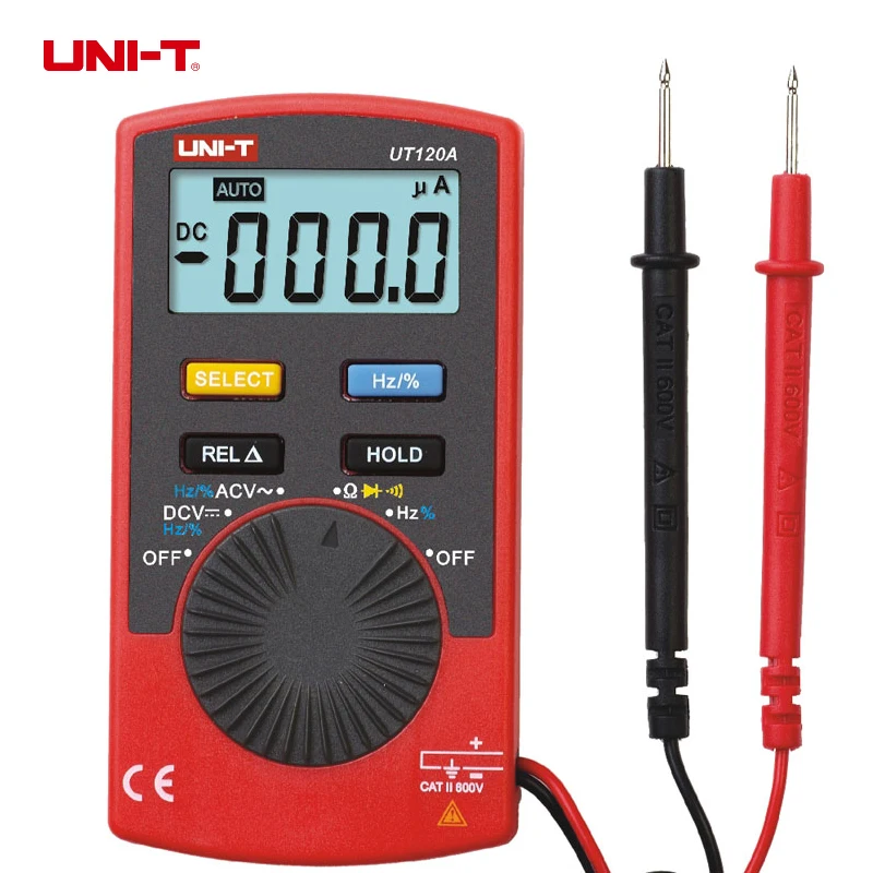 UNI T UT120A UT120B UT120C Цифровой мультиметр Индикация 4000 отсчетов Автоматический
