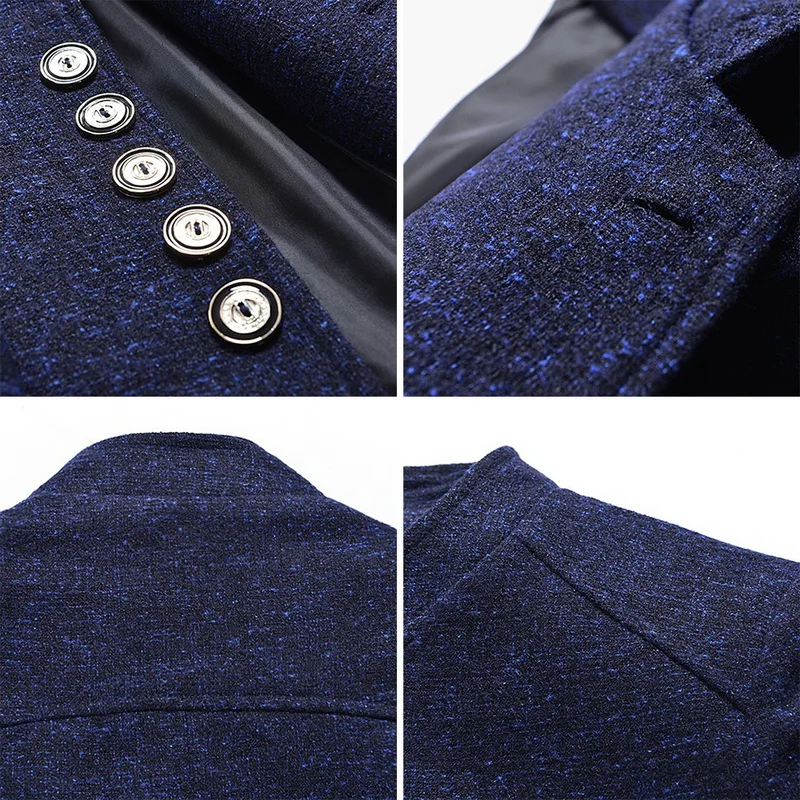 CYSINCOS бренд 2020 Мужской винтажный Блейзер пальто в китайском стиле деловой костюм