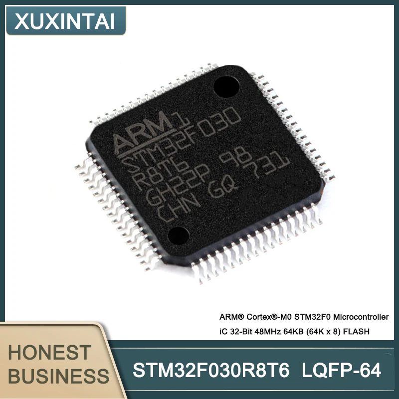 

10Pcs/Lot STM32F030R8T6 ARM® Cortex®-M0 STM32F0 Microcontroller IC 32-Bit 48MHz 64KB (64K x 8) FLASH LQFP-64