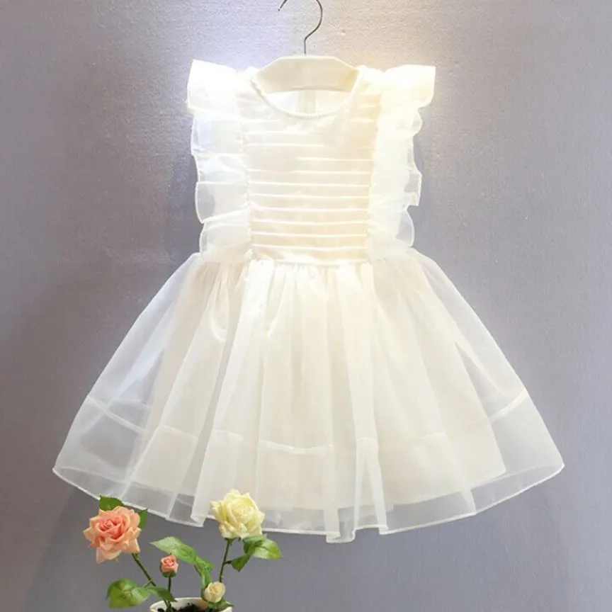

Kid Girls Bow Dress New Flower Girl Dresses White Real Party Pageant Communion Dress Little Girls Kids/Children Dress YH2297