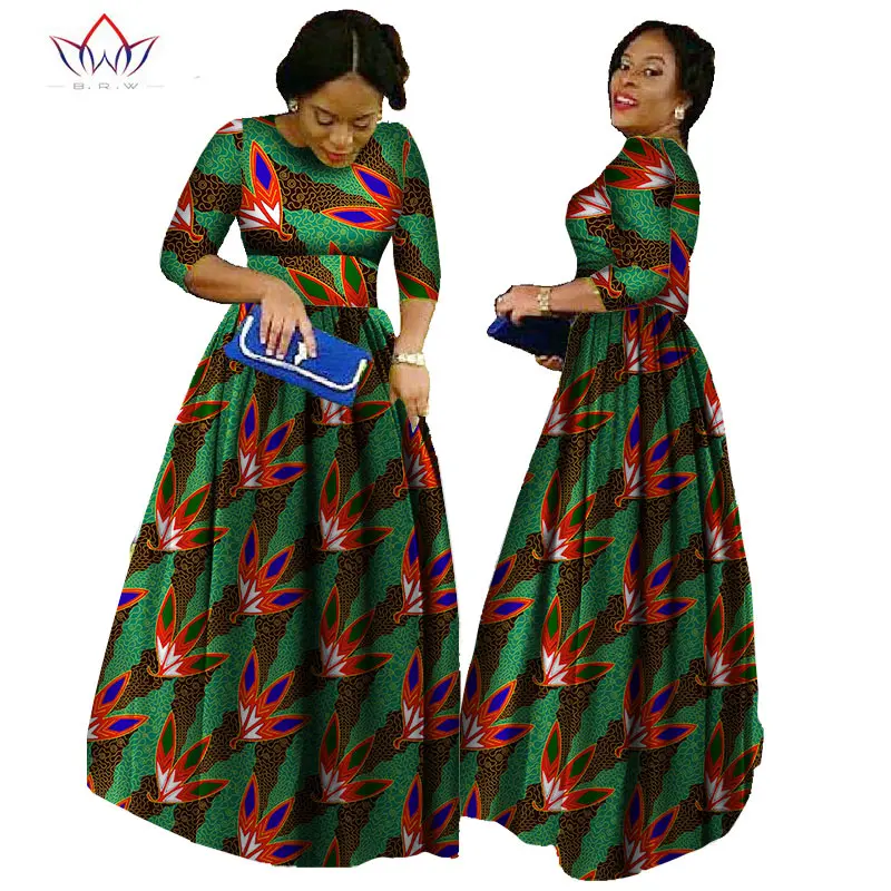Женские платья с длинными рукавами в африканском стиле из ткани Дашики 6xl BRW WY516