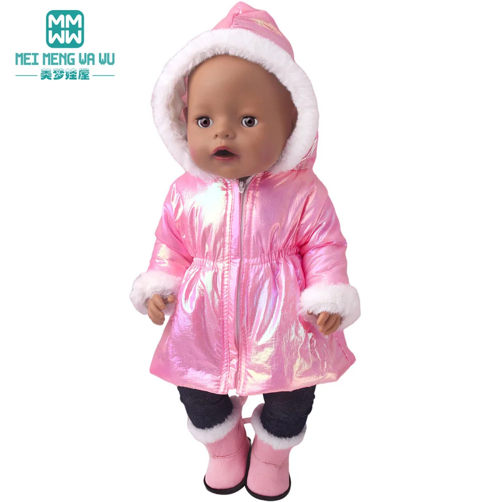 

Одежда для кукол, подходит для игрушек 17-18 дюймов, аксессуары для кукол новорожденных, Модная хлопковая куртка розового, красного, розового, ...