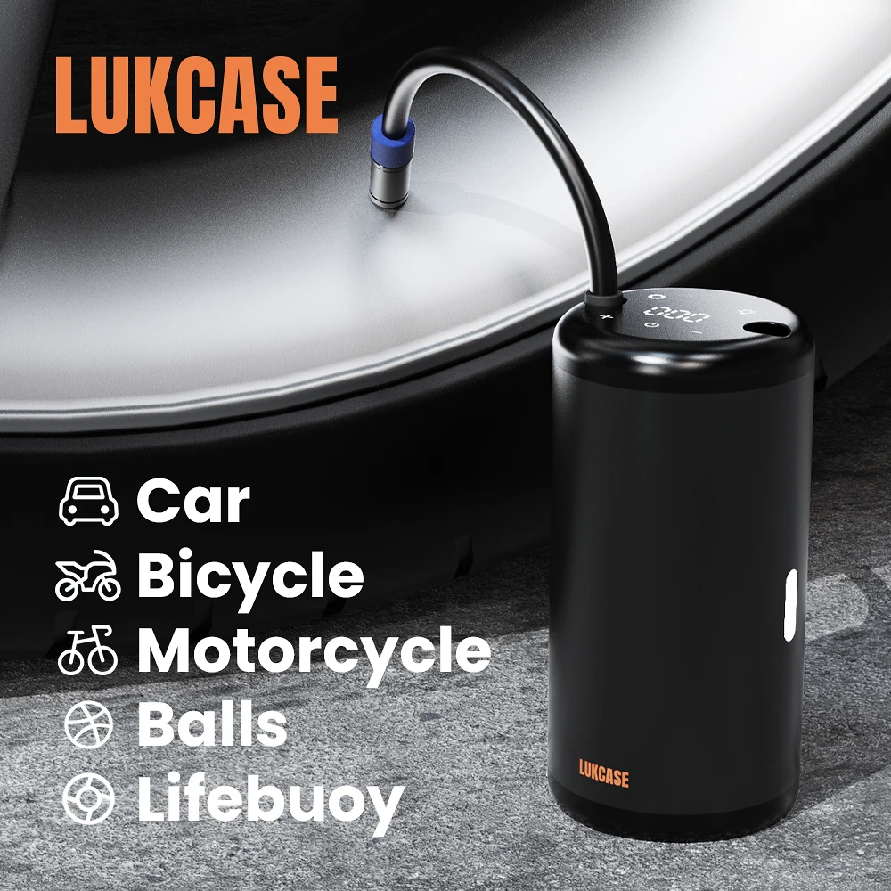 Электрический велосипедный воздушный насос Lukcase портативный компрессор для