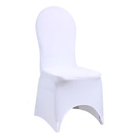wholesale 6 pieces spandex stretch chair cover for wedding decoration hotel kitchen banquet home white black