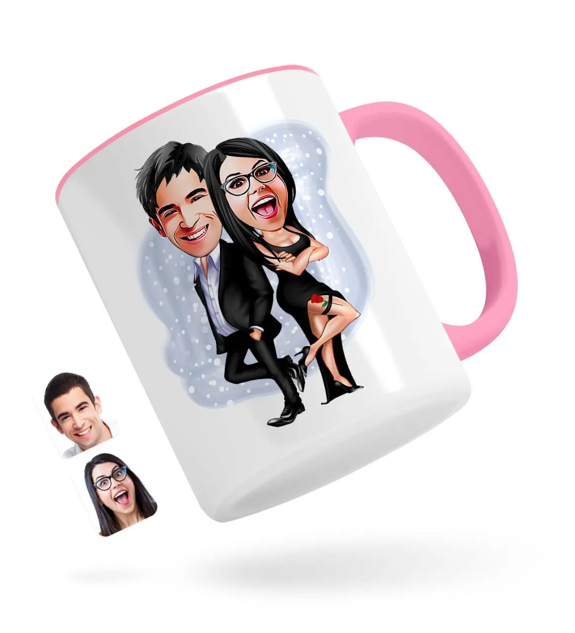 

Персонализированные Валентина карикатура розового кружка Bardak-6