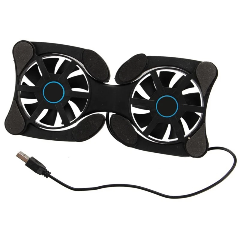 

USB 2.0 External Laptop Cooler Pad Notebook Cooler 2 Fan Black