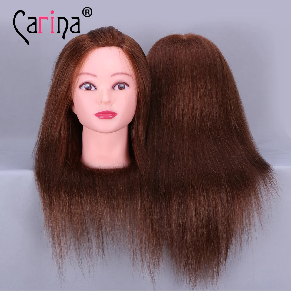 Голова манекена 18 &quotиз 100% натуральных волос для причесок салонов тренировок