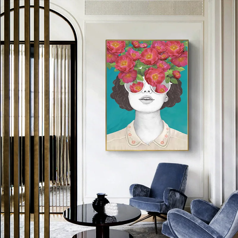 

Simple Nordic Canvas PictureAbstract Geometric Hanging Painting Living Room Porch Decorative Murals No Frame Poster Printing