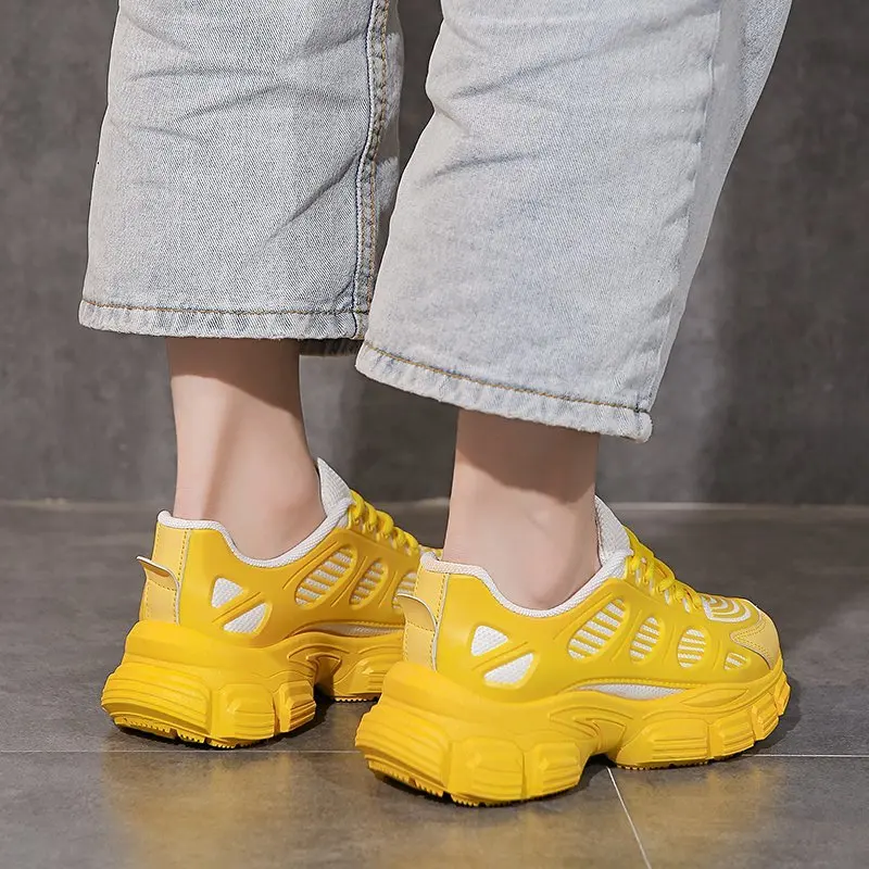 

2021Women's Autumn Sneakers Fashion Lace Up Woman Running Shoes Cushioning Casual Shoes Breathable Female Vulcanized Shoes