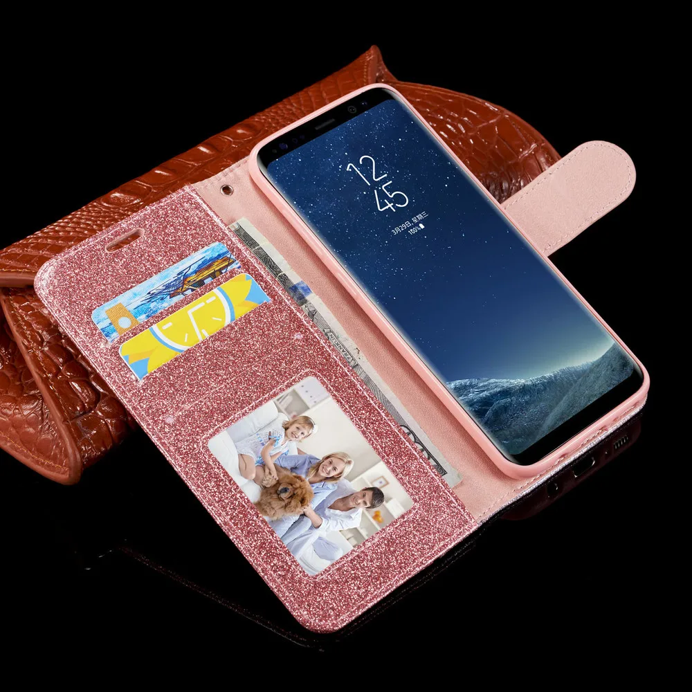 Чехол-книжка с бриллиантами для Samsung Galaxy S10 S10E S9 S8 Plus S7 Edge S20 | Мобильные телефоны и