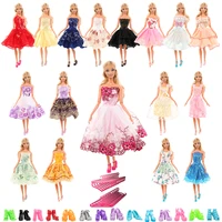 new arrive fashion handmade 5 itemsset doll accessories kids toys 5 doll dress random clothes for barbie game diy present