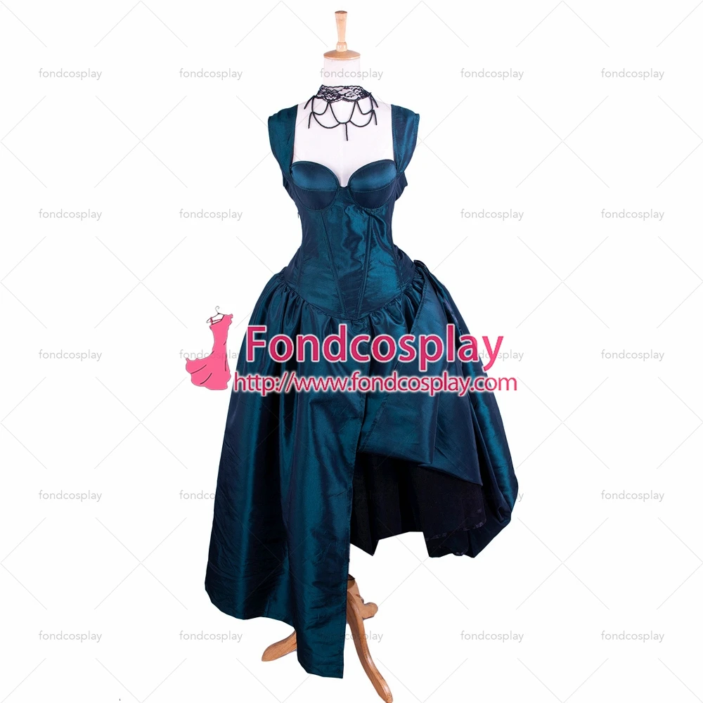 

fondcosplay O Dress The Story Of O With Bra Gothic Punk Taffeta nude breasted Dress Cosplay Costume Tailor-made[G1354]