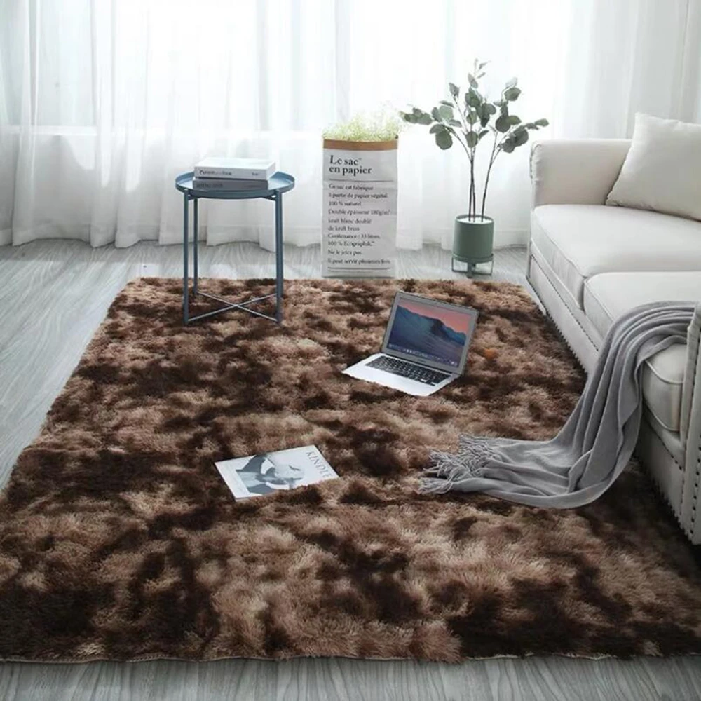 Современный градиентный Пушистый Ковер 40*60 см прямоугольный ковер для балкона