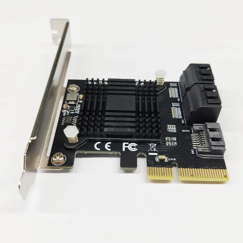 BTBcoin Add On Cards PCIE SATA Controller PCI-E Hub/Card to 3.0 Card 5-Port SATA3 SSD PCI Express X4 Gen3 Adapter | Компьютеры и офис