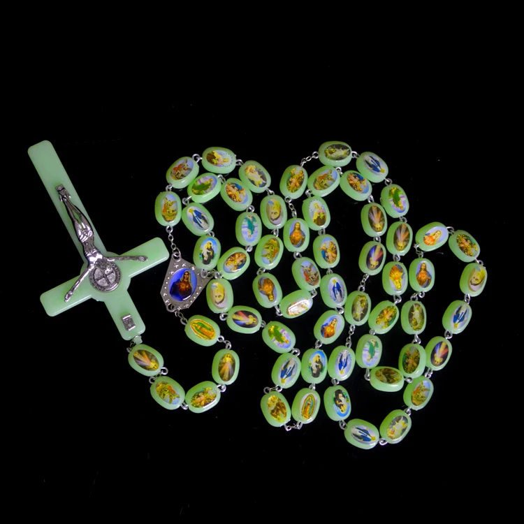 С изображением католической святыни Noctiluca четки молитвы крест Распятие Иисуса