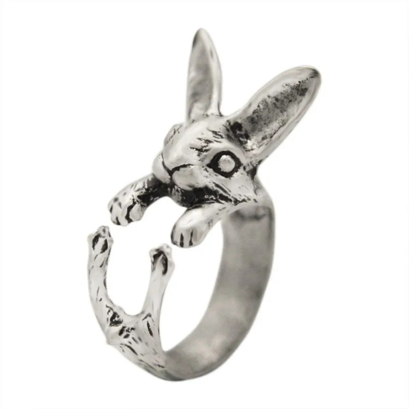 

Adjustable Animal Ring Retro Hippie Exquisite Rabbit Animal Knuckles Women's Girls Gifts Fashion Jewelry