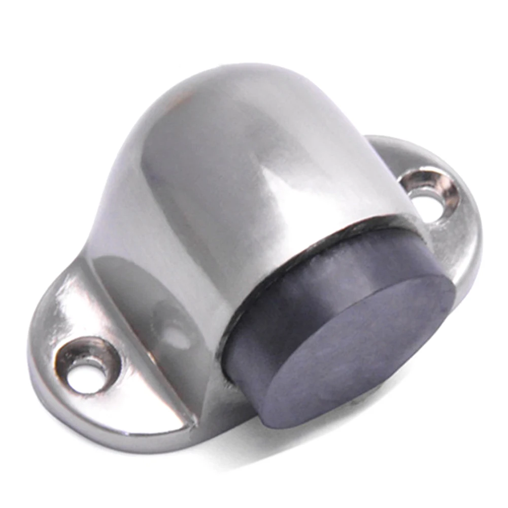 

Safety Catch Holder Rubber Pad Door Stopper Zinc Alloy Doorstop Wall Floor Mounted