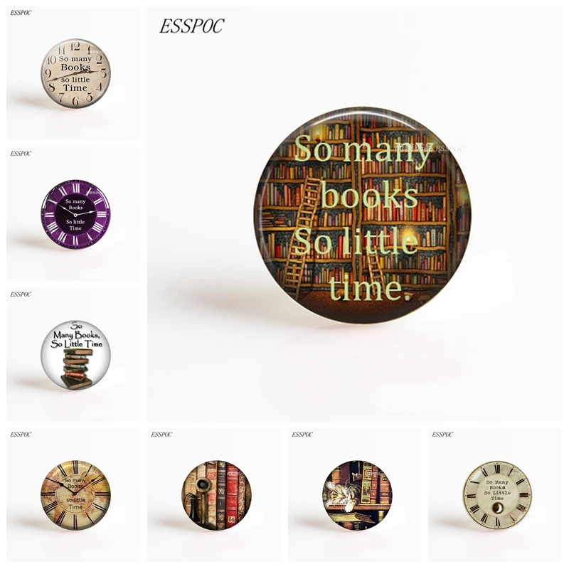5 шт./лот столько книг сколько времени художественное фото с цитатами 25 мм