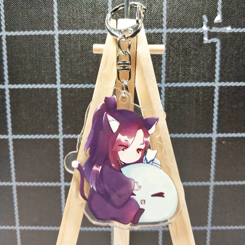 

Anime Heavenly God Blesses The People Keychain Keyrings Acrylic Xie Lian Double Sided Backpack Wallet Cartoon Pendant Xmas Gifts