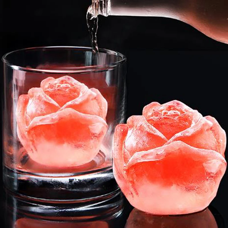 Лоток для кубика льда 3D Силиконовая форма Роза DIY приготовления Ho use hold Use Cool Whiskey