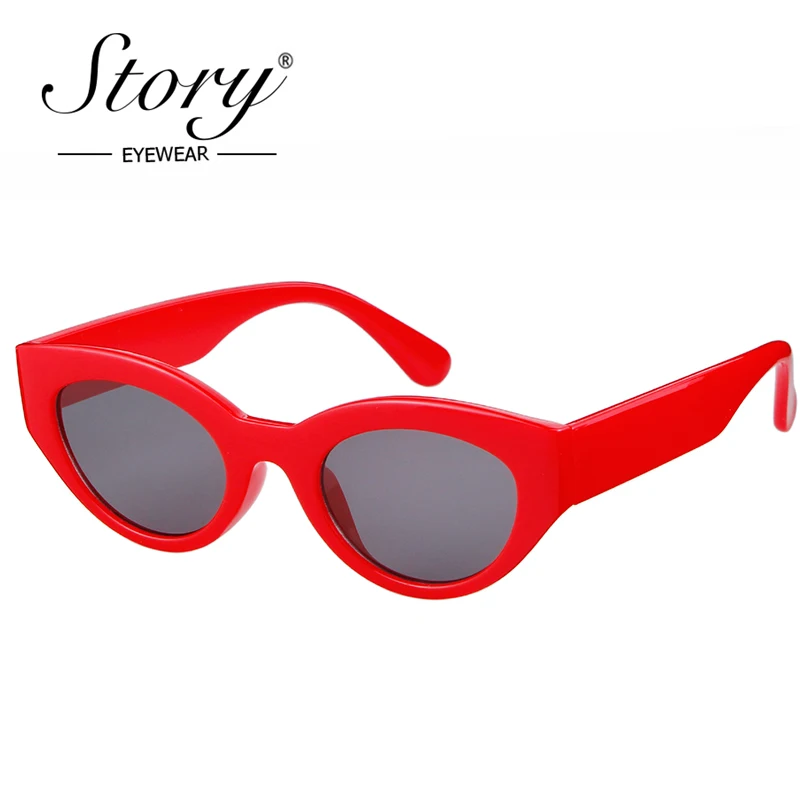 Очки солнцезащитные женские винтажные кошачий глаз небольшие брендовые