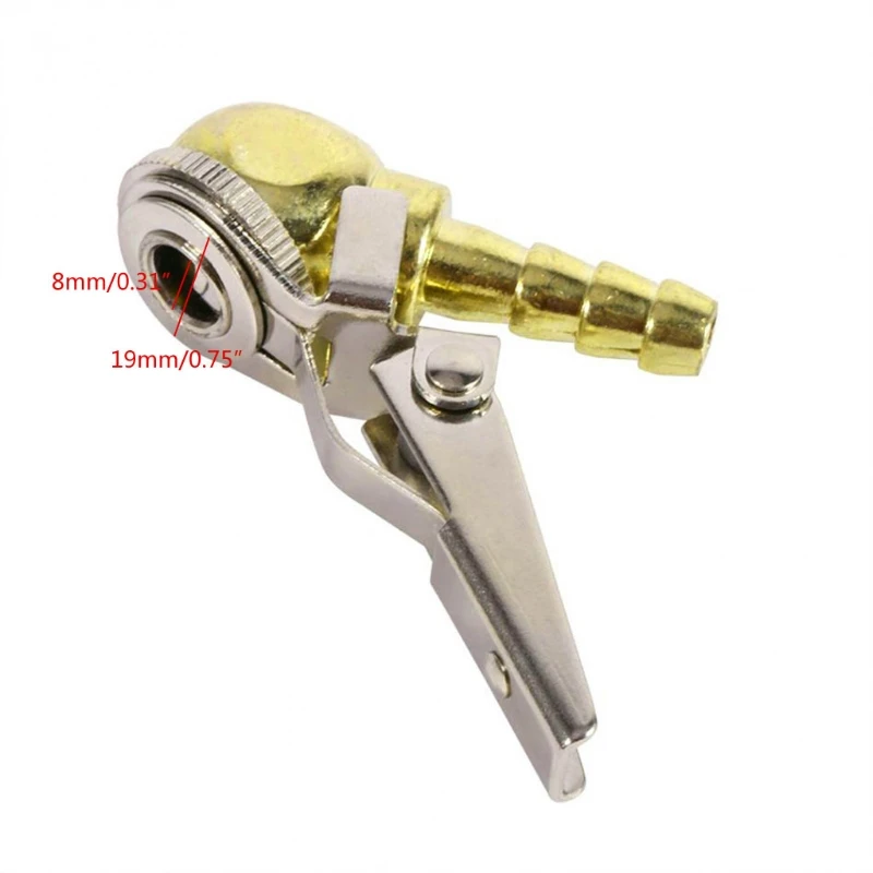 

Car Truck Brass Air Pump Chuck Tyre Valves Tyre Tire Inflator Valves Connector 8mm Pump Valves Clip Tire Repair Tools