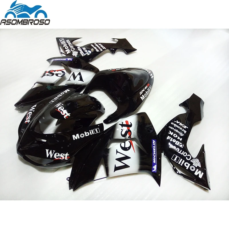

Hot Sale Motorcycle Bodyworks for Kawasaki Ninja ZX10R fairing kit 2006-2007 white black racing fairing set zx10r 06 07 GH46