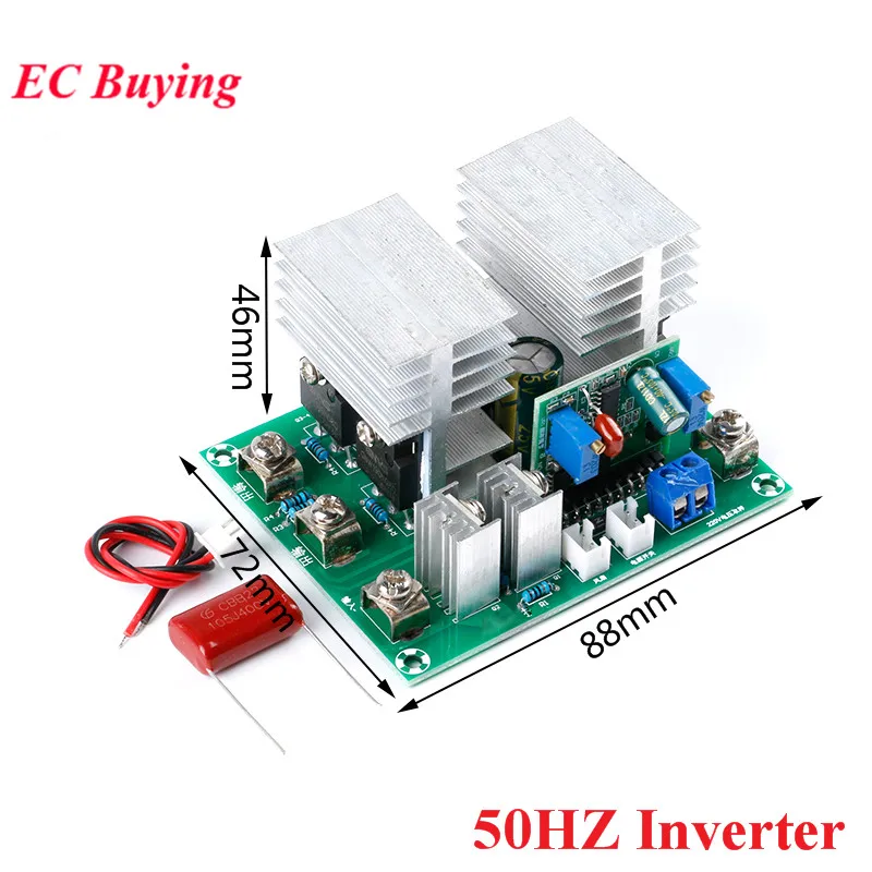 

50HZ Inverter Drive Board Single DC 12V AC 220V Transformer Bridge Boost Step Up Module 500W Voltage Regulator Quasi-sine Wave