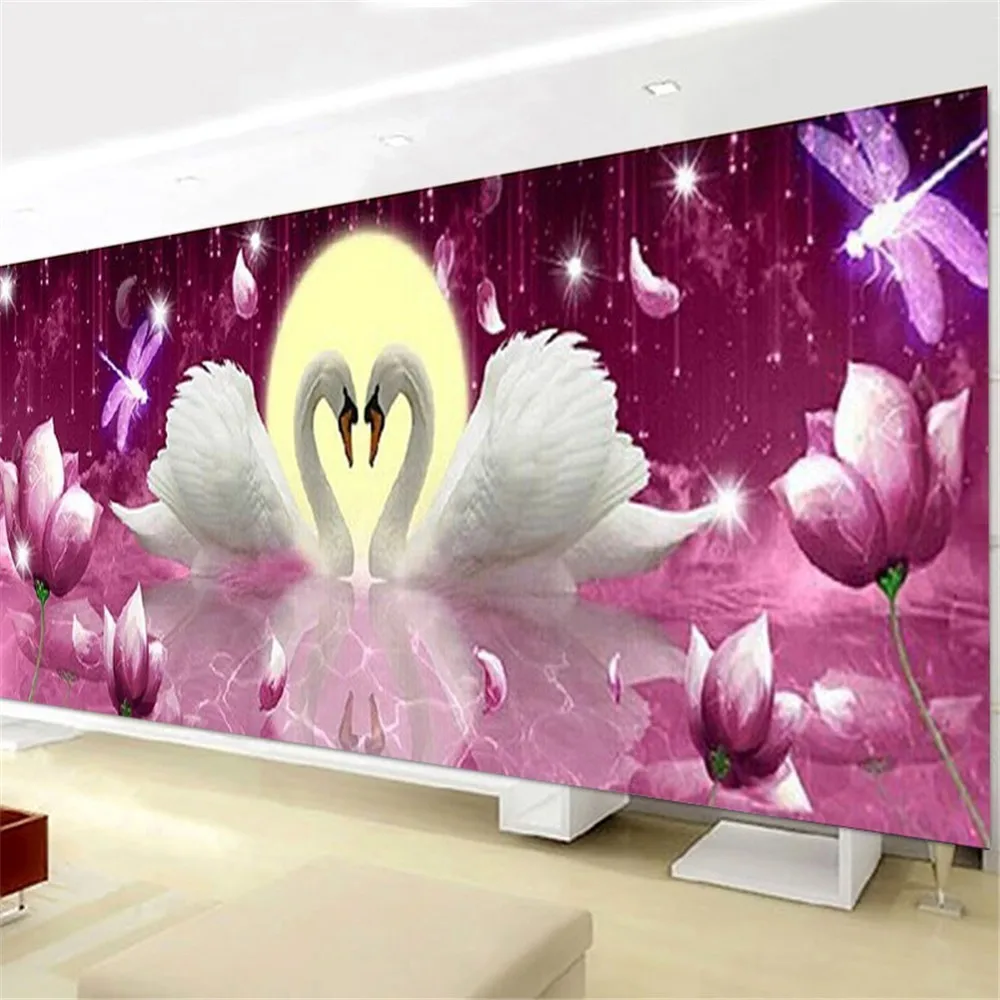 

Swan love 5d diamond embroidery full square/round diy diamond painting cross stitch rhinestone pictures mosaic painting