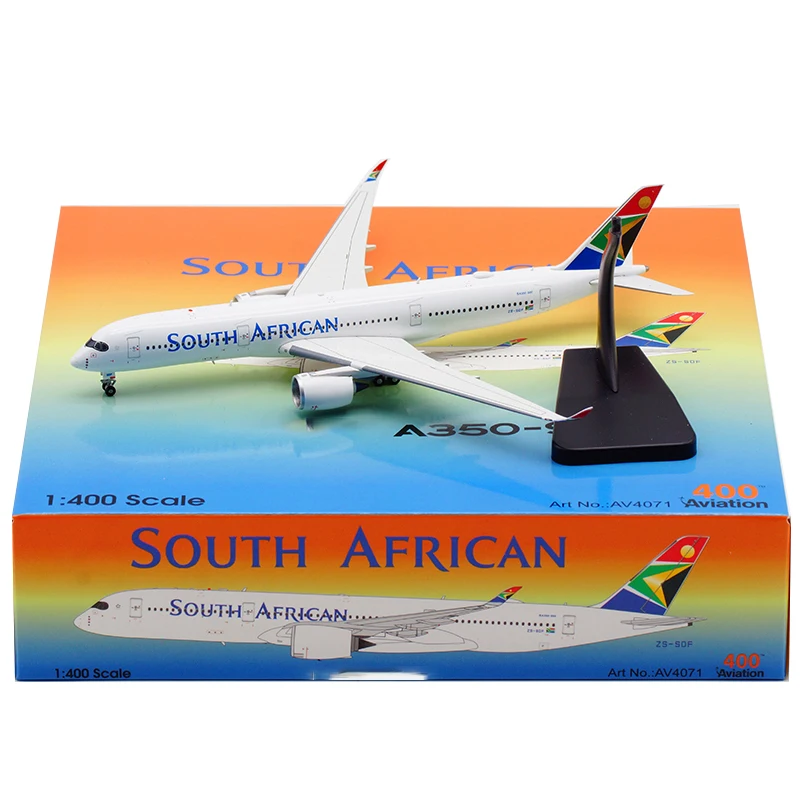 Самолеты модели South African Airlines A350-900 ZS-SDF в масштабе 1:400 из сплава - коллекционные игрушки.