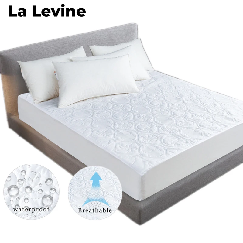 Гладкий Водонепроницаемый защитный чехол для матраса дышащий гипоаллергенный