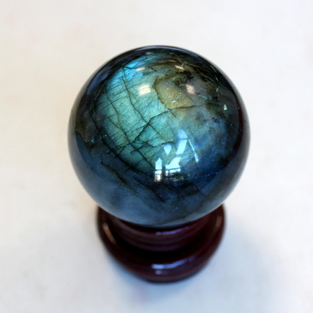 

Natural Fluorite Rare Quartz Crystal Sphere Ball And Stand Healing