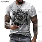 Футболка мужская оверсайз с коротким рукавом, модная тенниска с принтом 66 букв и круглым вырезом, модная майка в винтажном стиле, свободная рубашка, лето