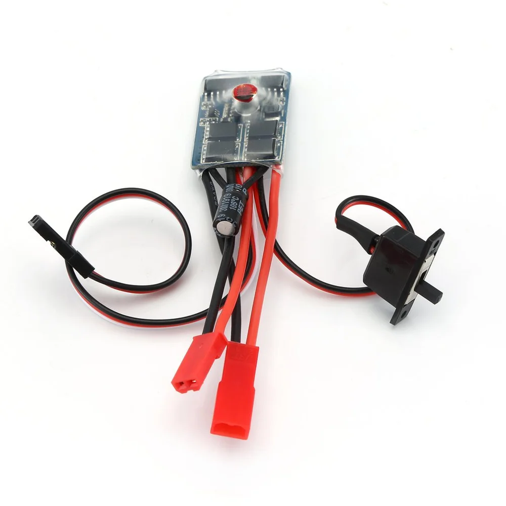 

Щеточный контроллер скорости двигателя ESC 10А без тормоза для радиоуправляемого автомобиля лодки 1/16 1/18 1/24