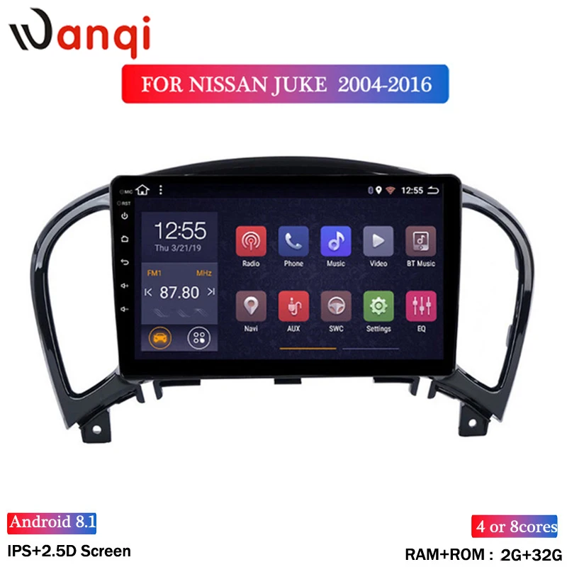 Мультимедийный DVD плеер wan qi 2 Гб ОЗУ 32 ПЗУ Android 8 1 для NISSAN JUKE 2004 2016 автомобильный GPS