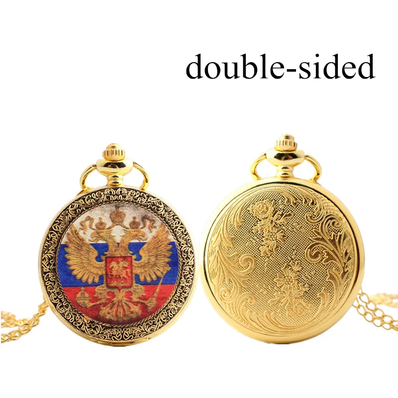 Gold Color Vintage Bronze Quartz Pocket Watch Necklace Pendant Clock Chain Men Women Fob Watches Jewelry Accessory Gift