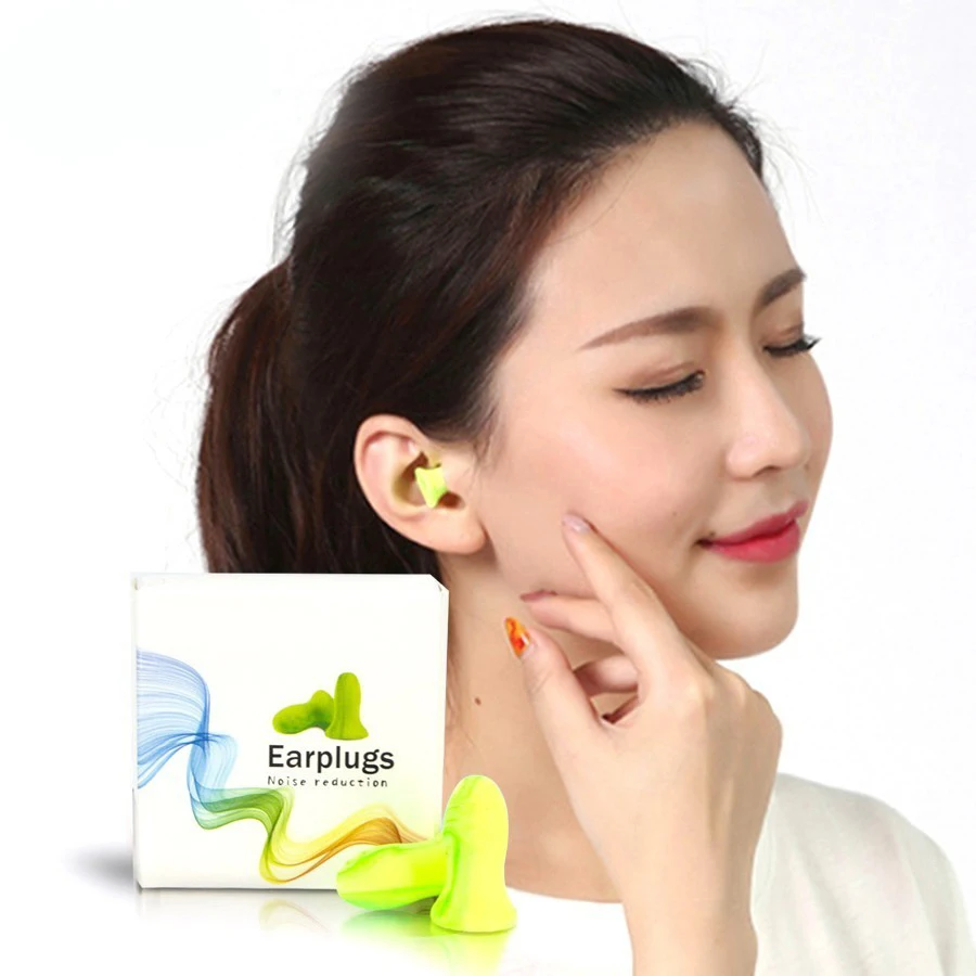 

4pcs Soft Foam Slpeeping Ear Plugs Aid Noise Reduction Prevention Earmuffs Sound Insulation Ear Protection Soundproof Anti-Noise