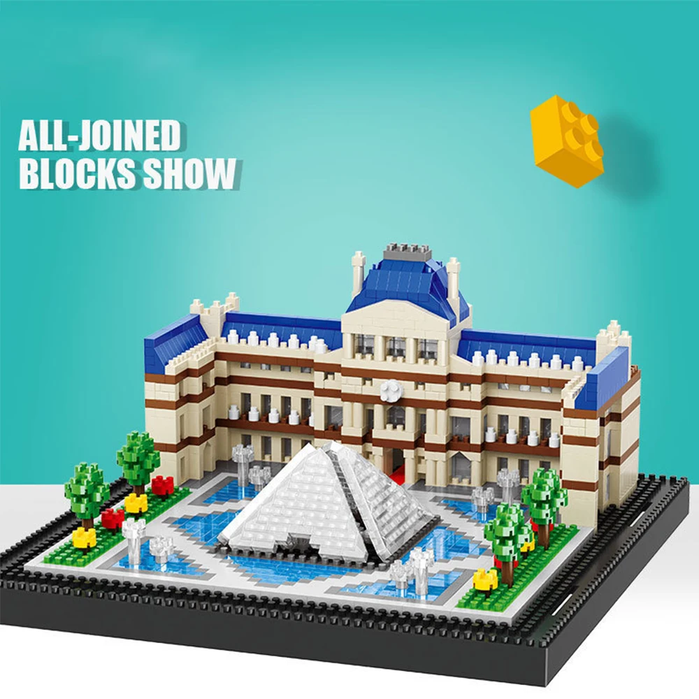 

Идея, творческий эксперт, балоди Лувр 16067, 4530 шт., Moc, модульные блоки, всемирно известная модель архитектуры, Миниатюрная игрушка-конструктор