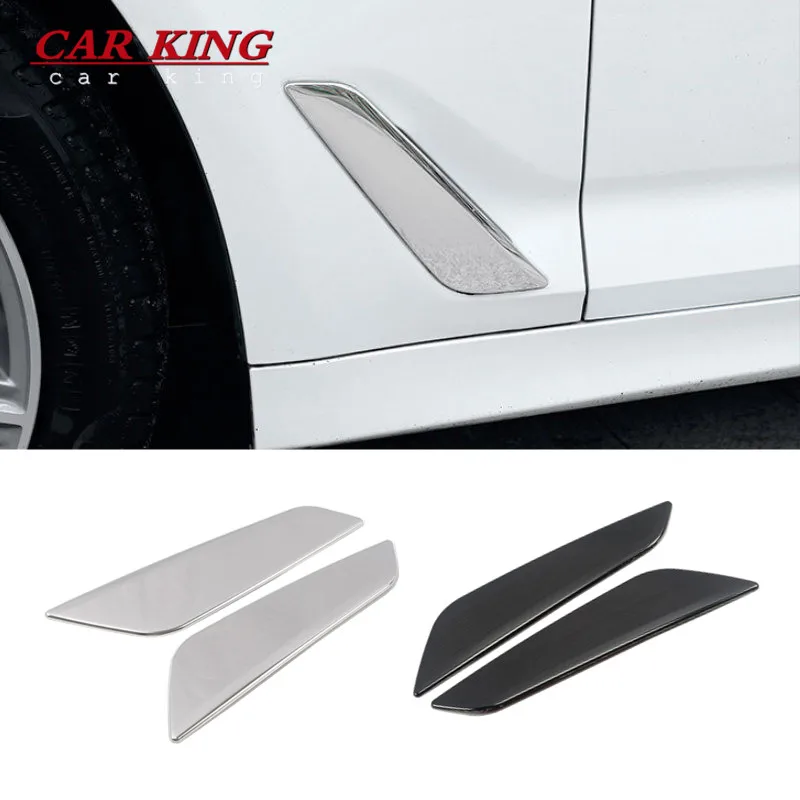 

Car Fender Vents Decorative Cover Trim Bright silver Style for BMW 5 Series G30 2017 2018 2019 2020 Car Accessories Exterior
