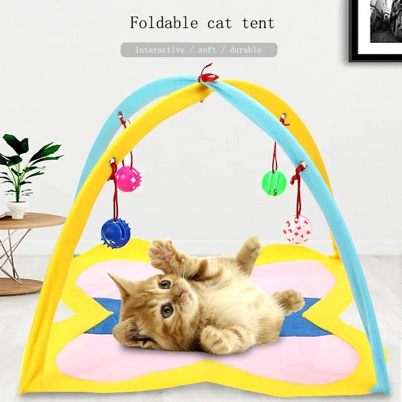 

Funny cat tent, bell ball toy, collapsible cat toy, cat bed, playful tent, pet supplies