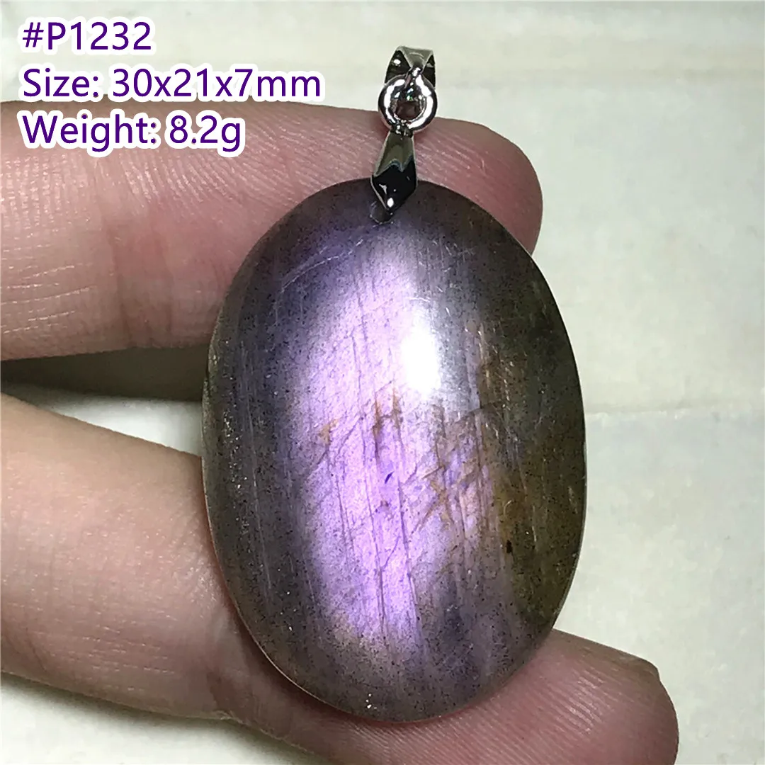 

Natural Labradorite Pendant Jewelry For Women Lady Men Healing Gift Crystal Silver Stone Beads Yollew Blue Light Gemstone AAAAA