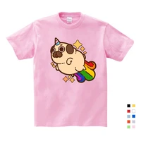 boy girls clothes for summer t shirt 3 9y o neck short pink t shirt pet dog cartoon graphic girls baby cotton unicorn girl shirt