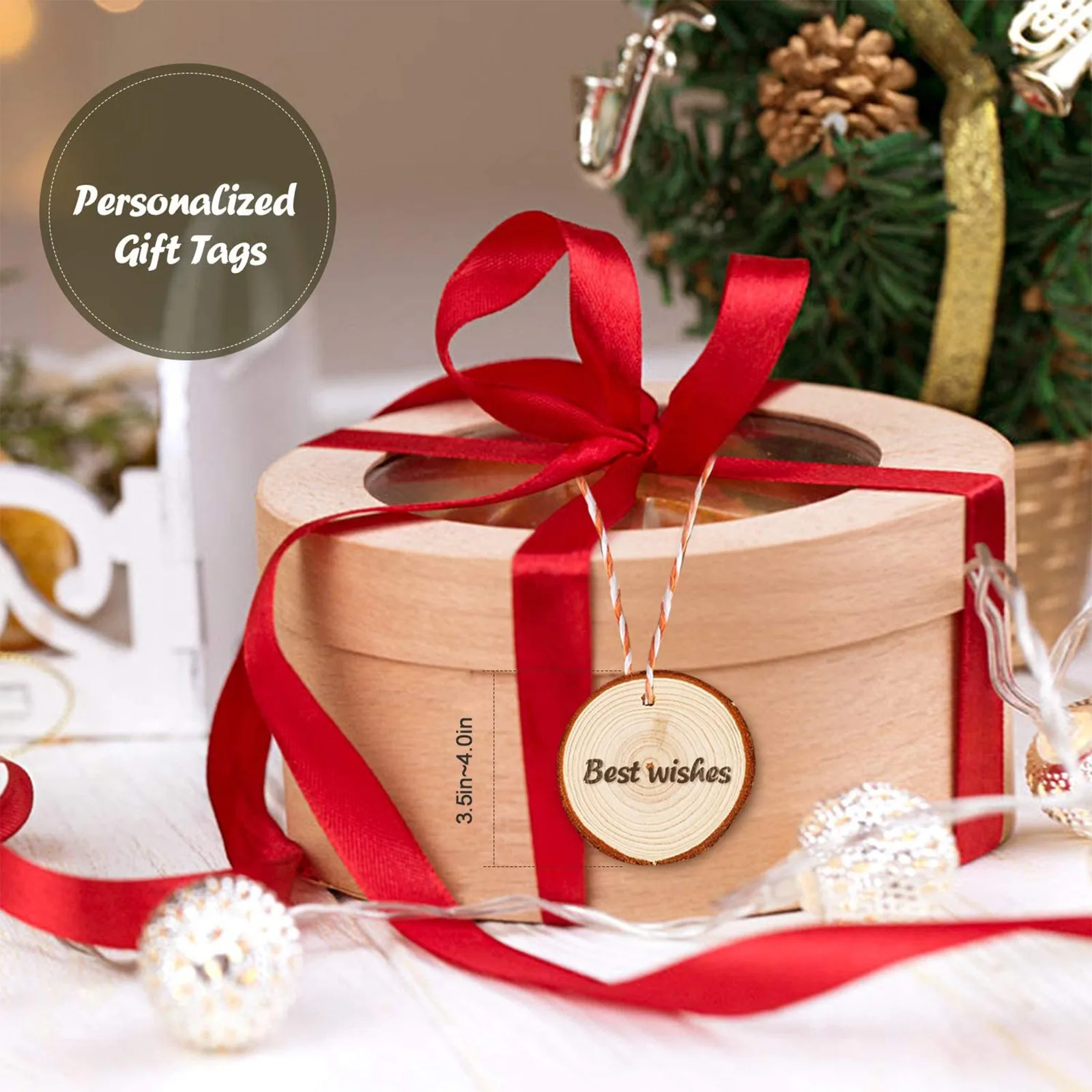 

Natural Wood Slices - 10 Pcs 0.23-2.6 Inches Craft Unfinished Wood Kit Predrilled With Hole Wooden Circles For Arts Wood Slices