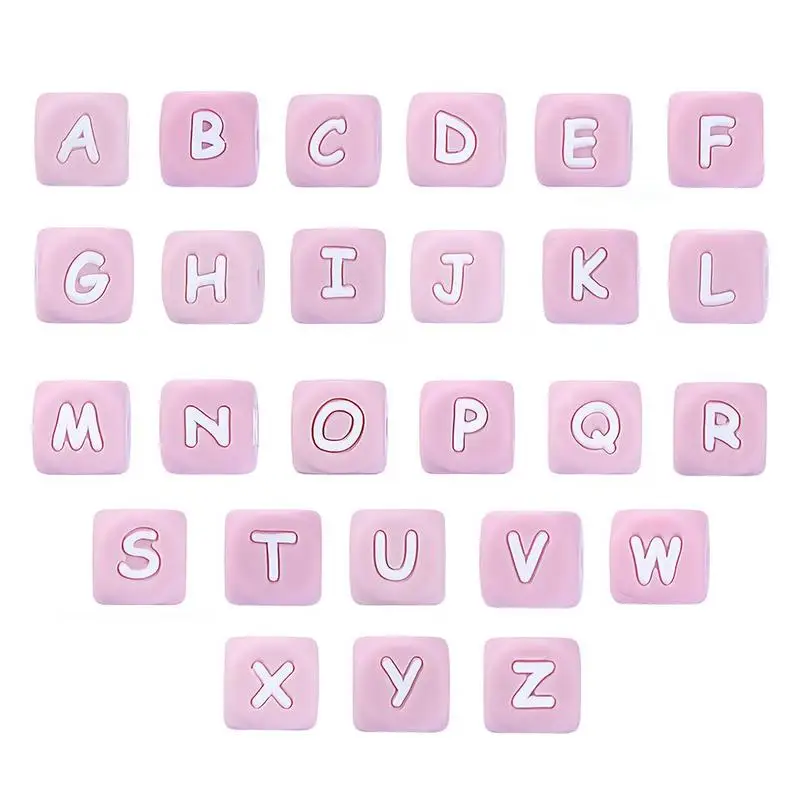 

Silicone English Letters Baby Molar Bead Accessories DIY Personalized For Toddler Name Teether Accessories