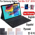 Чехол для Samsung Galaxy Tab S5e 10,5, чехол с клавиатурой T720, T725, SM-T720, русская, испанская, английская, беспроводная клавиатура