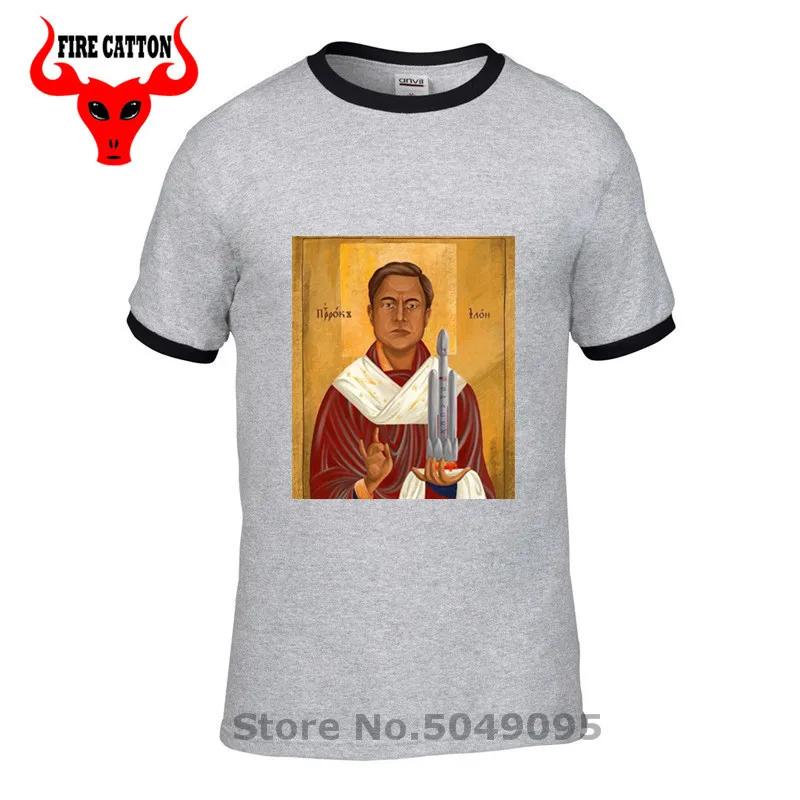 Винтажная Футболка Saint Elon Musk Мужская футболка с длинным рукавом SpaceX Space X teeshirt Tesla