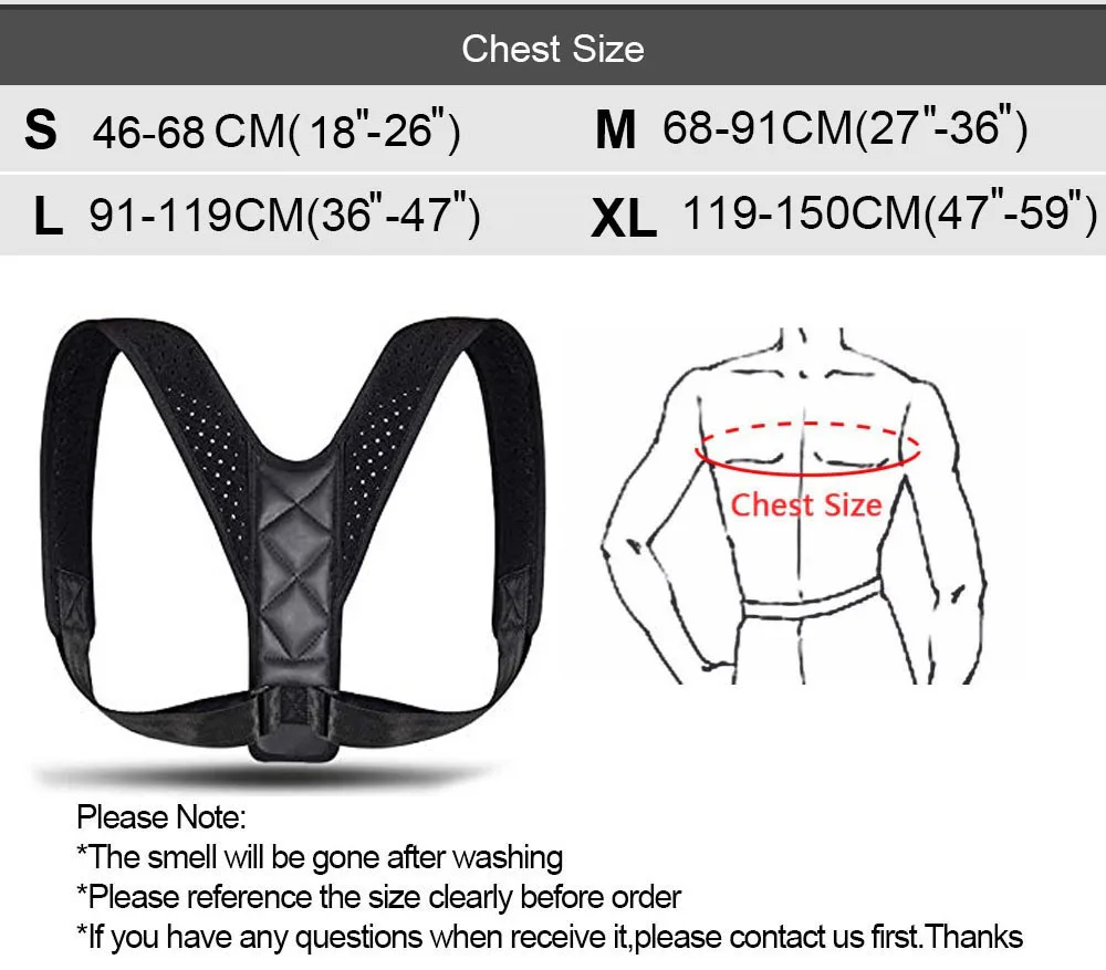 

Medical Adjustable Clavicle Posture Corrector Men Women Upper Back Brace Shoulder Lumbar Support Belt Corset Posture Correction
