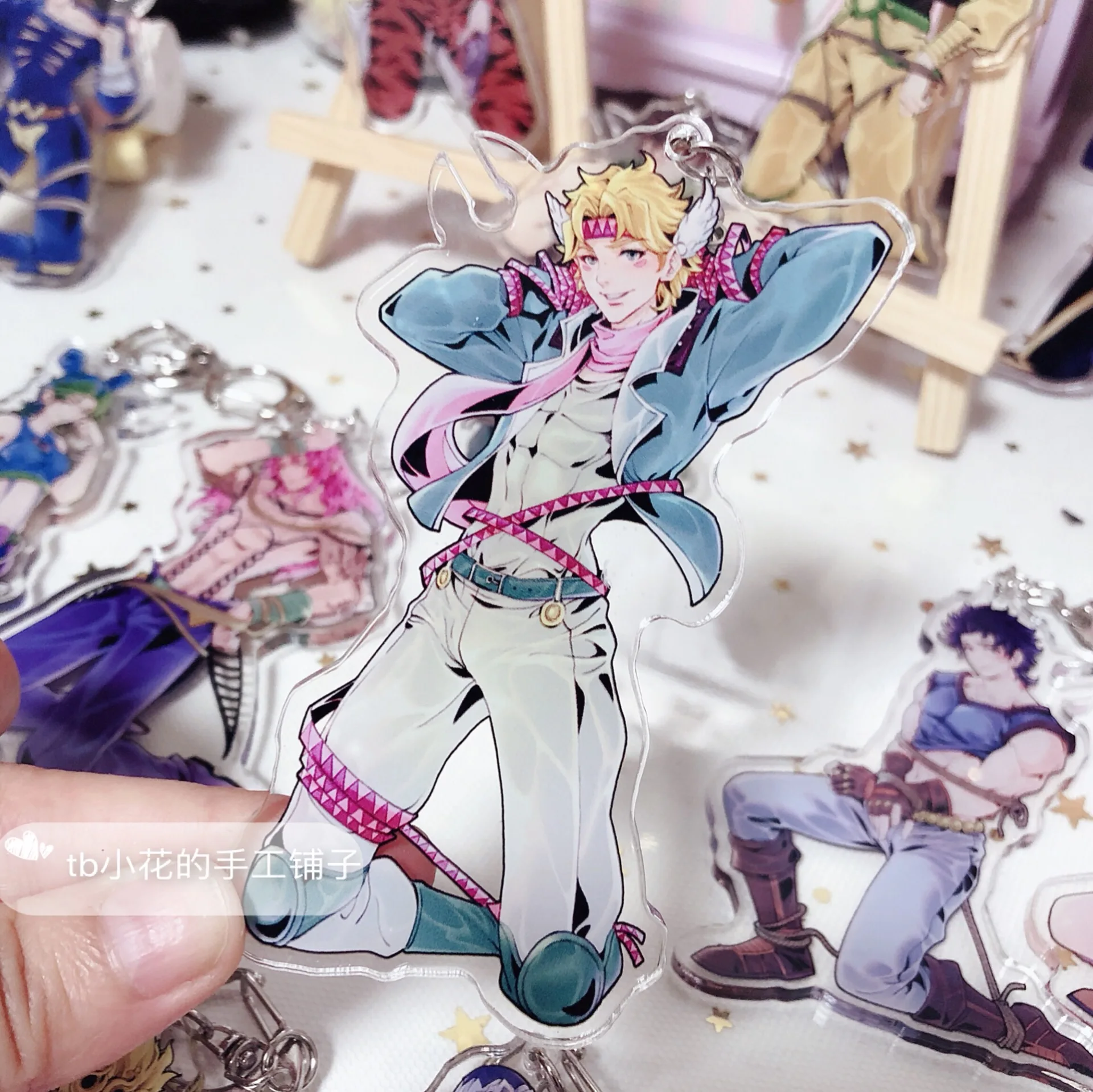 13 JOJO невероятное приключение Золотой ветер Narancia Ghirga Giorno Giovanna Сьерра-Леоне фигурка Косплей акриловый брелок Подвеска для ключей - Цвет: 13